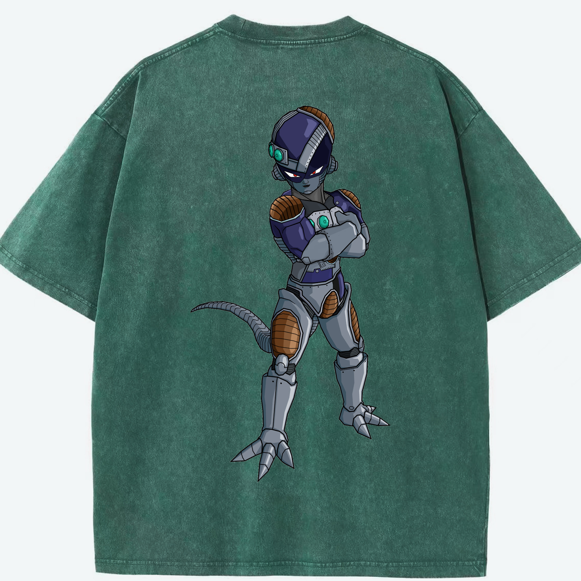 （画像用） ドラゴンボール フリーザ DRAGON BALL Frieza 綿100% ヴィンテージ風 半袖Tシャツ（背面プリント）